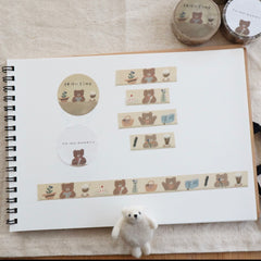 Ranmyu washi tape - Mr. Bear's Break Time