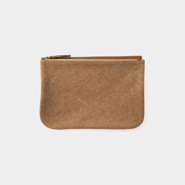 Traveler’s Factory Canvas Pouch in Beige - Size M