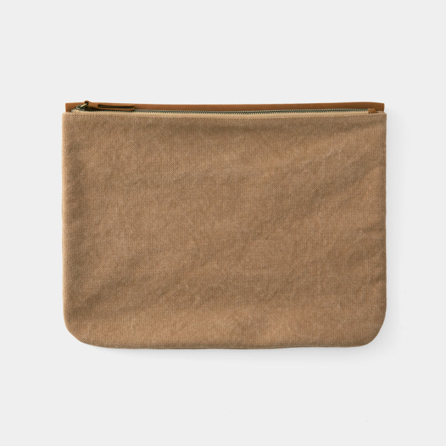 Traveler’s Factory Canvas Pouch in beige - Size L