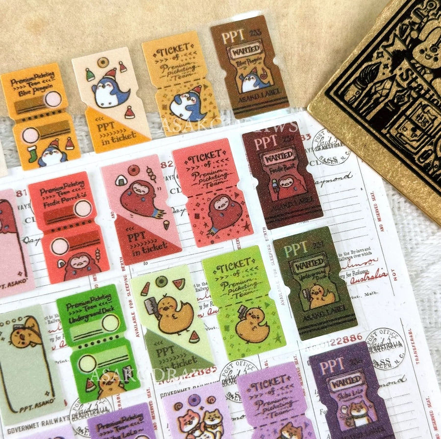 Asakodraws “Wanted” PPT Label Sticker Roll