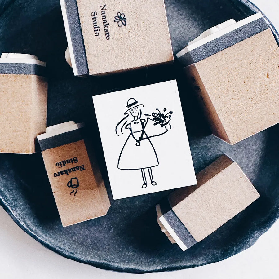 Mr Eggplants rubber stamp - Her kitty