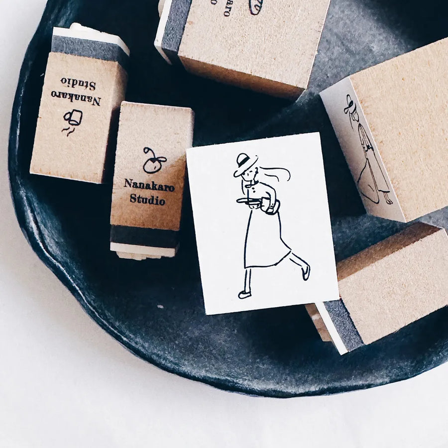 Mr Eggplants rubber stamp - Her kitty