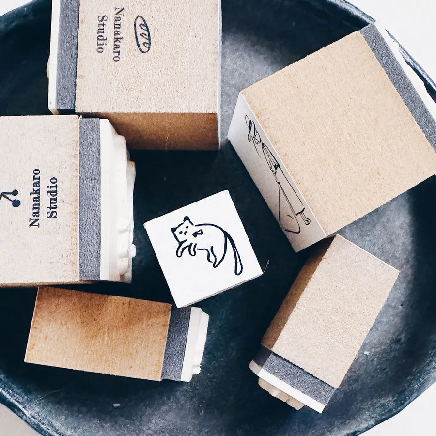 Mr Eggplants rubber stamp - Her kitty
