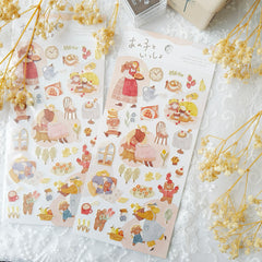 Mind Wave Girl with animal sticker - baking