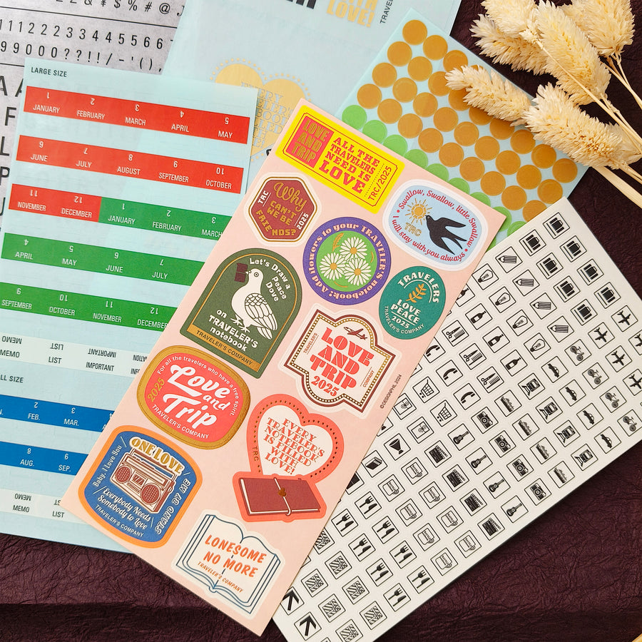 Traveler's Notebook Customized Stickers for 2025 Diary (6 sheets)