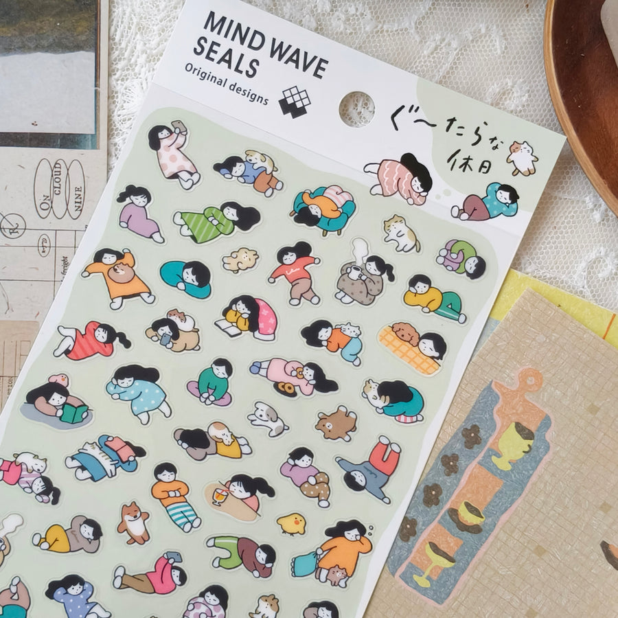 Mind Wave Seals Lazy Holiday journal sticker