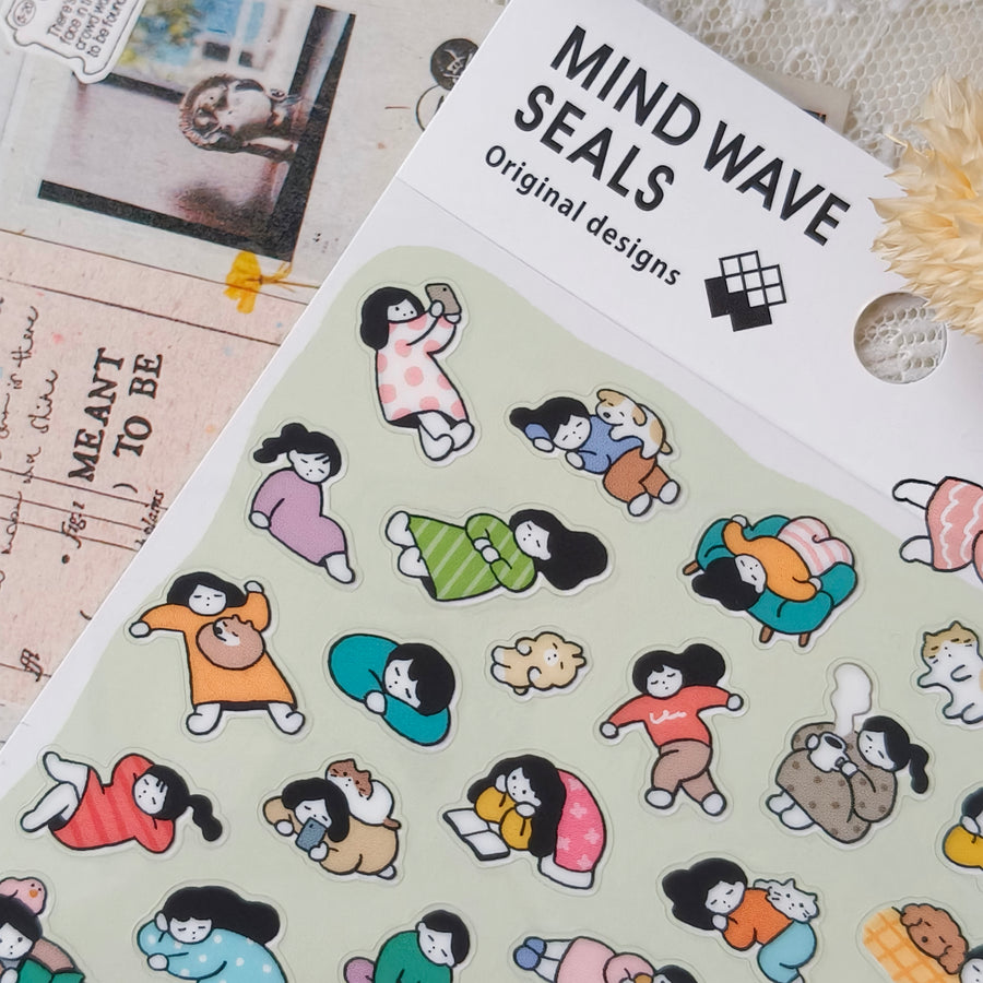 Mind Wave Seals Lazy Holiday journal sticker