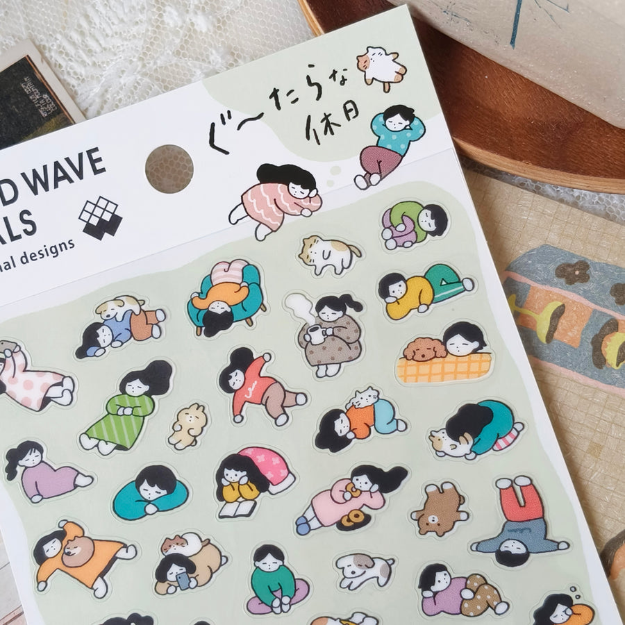 Mind Wave Seals Lazy Holiday journal sticker