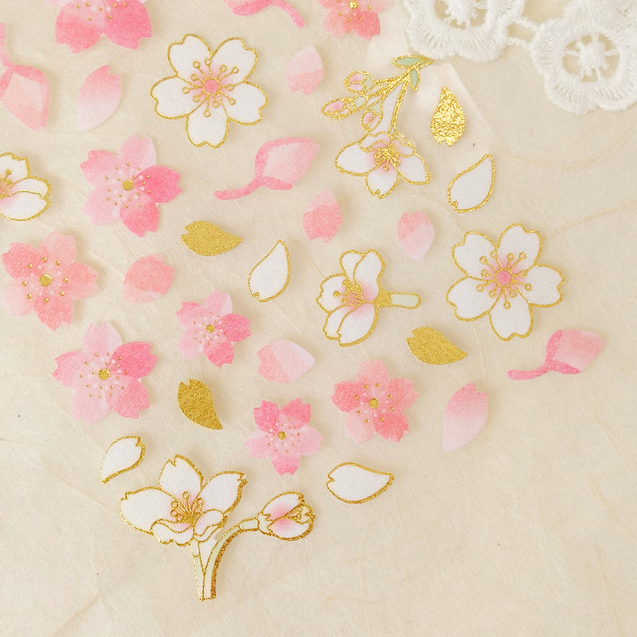 Clothes•Pin Sakura pink foil sticker