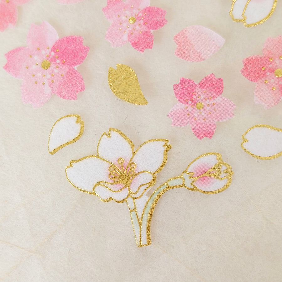 Clothes•Pin Sakura pink foil sticker