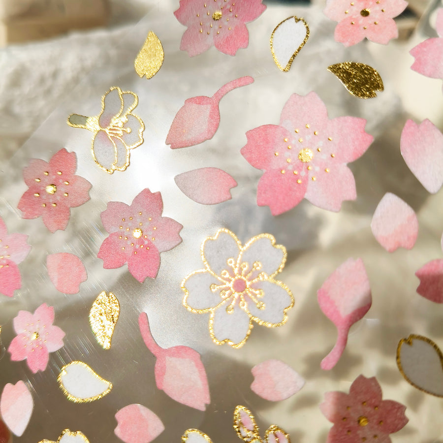 Clothes•Pin Sakura pink foil sticker