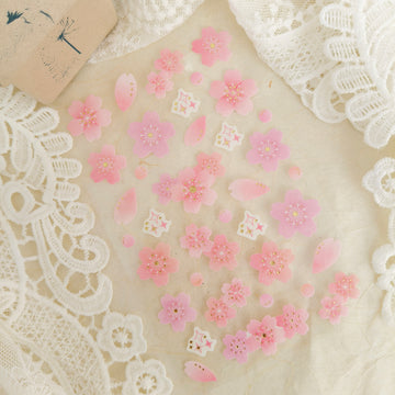 Clothes•Pin Sakura pink foil sticker