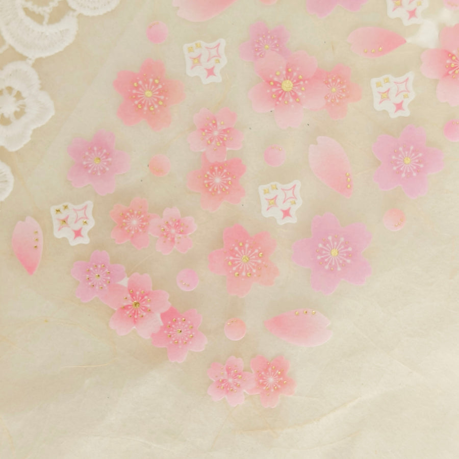 Clothes•Pin Sakura pink foil sticker