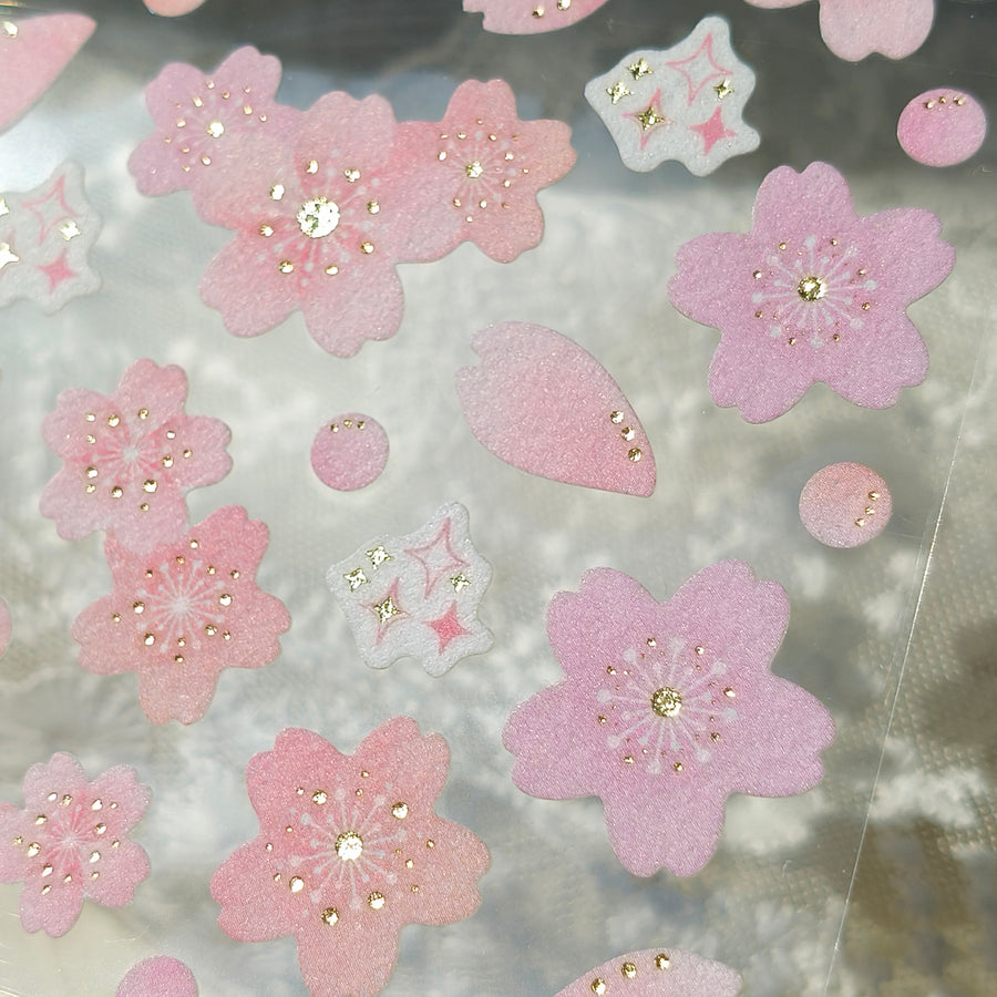 Clothes•Pin Sakura pink foil sticker