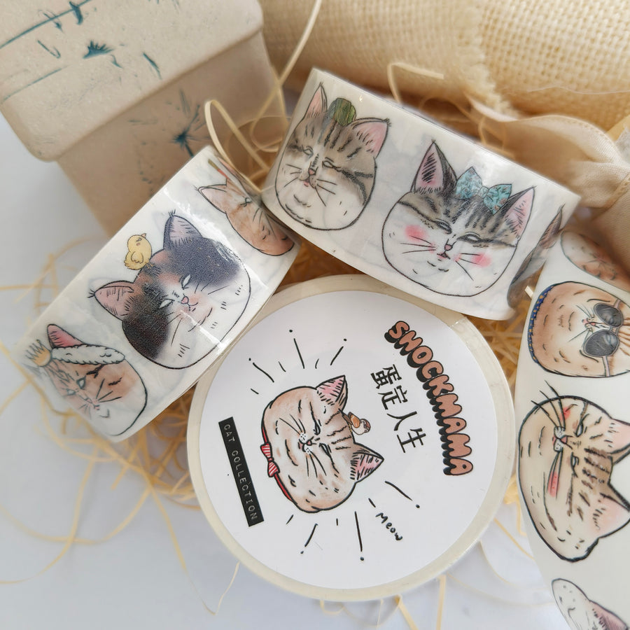 Shock Mama Washi Tape - Cat Head