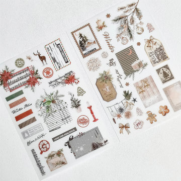 Journal Pages Cozy Christmas print on sticker