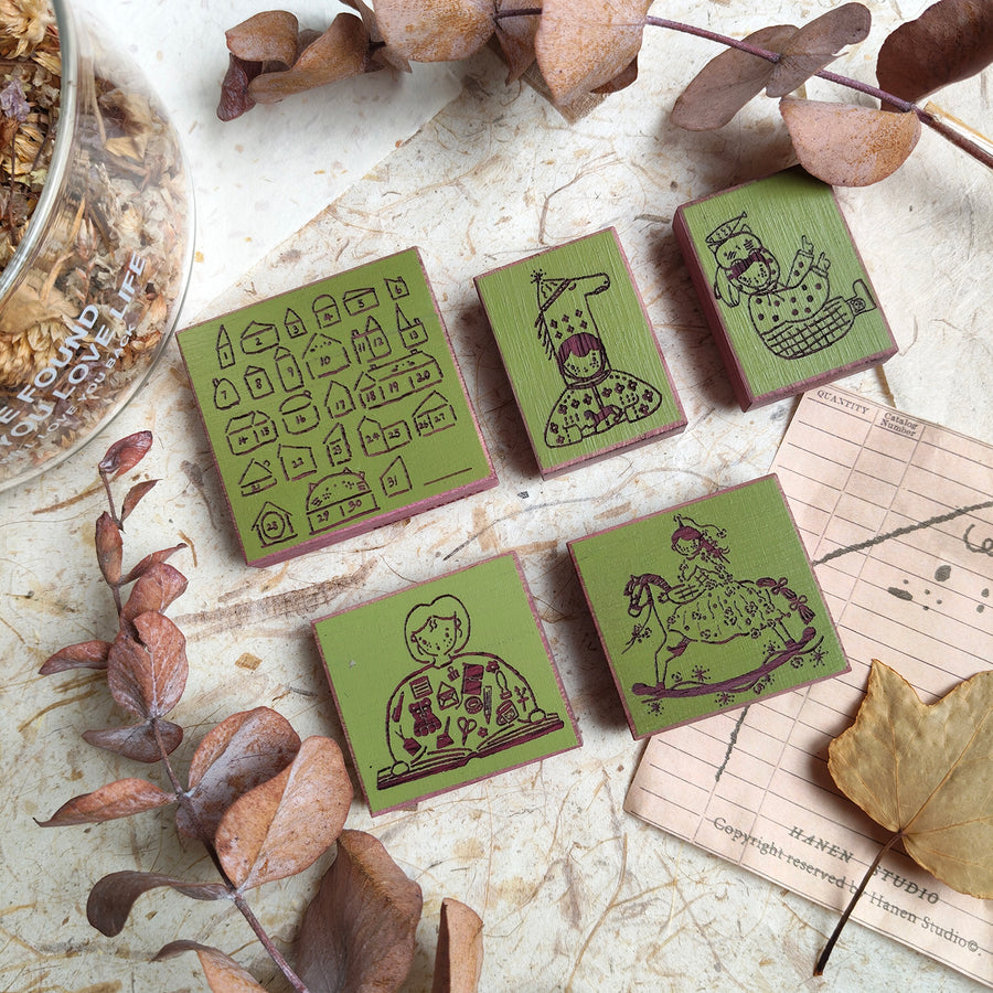 Hanen studio daily life series rubber stamps