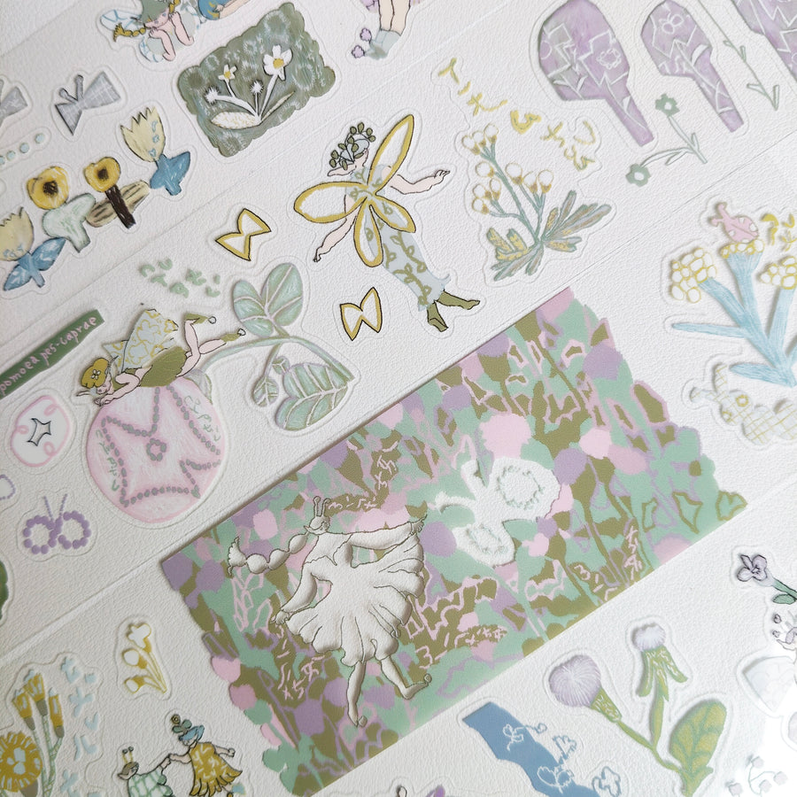 Misshoegg kiss cut pet tape-Field Flower Fairy