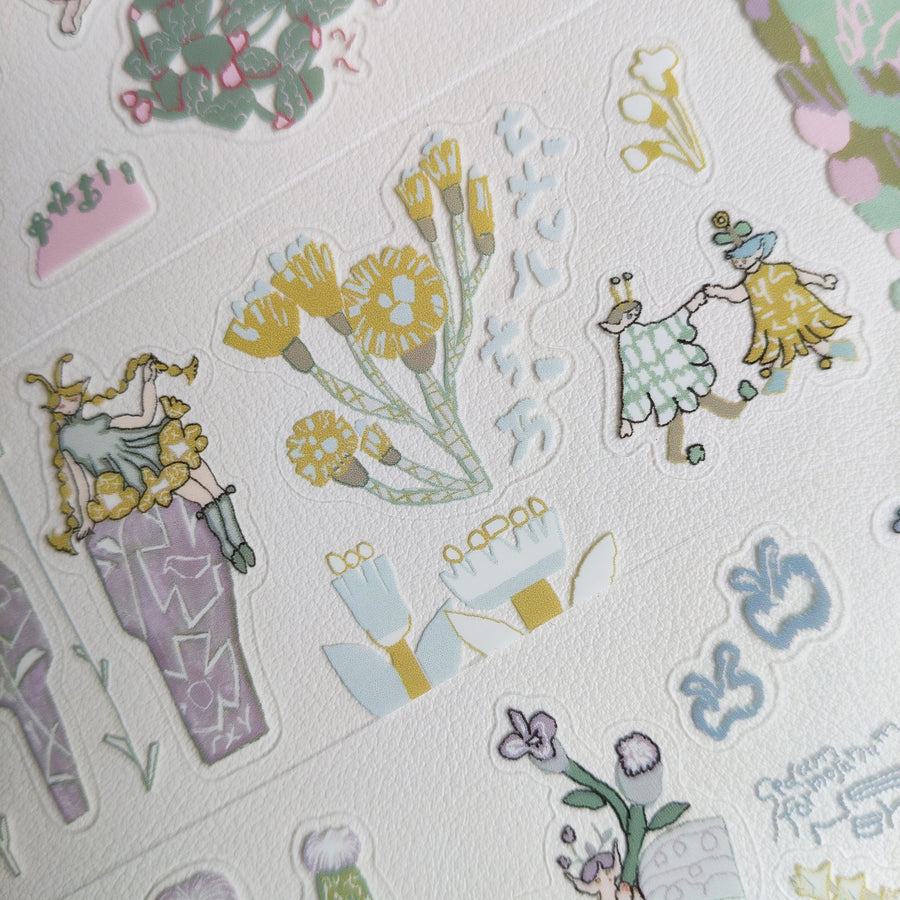 Misshoegg kiss cut pet tape-Field Flower Fairy