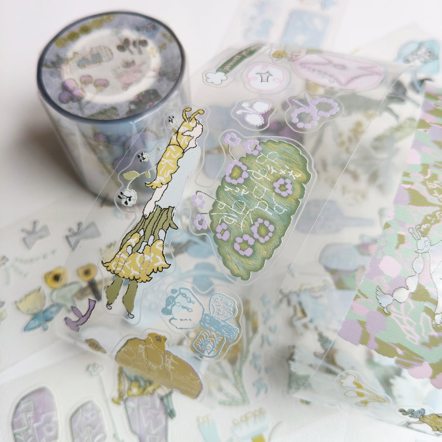 Misshoegg kiss cut pet tape-Field Flower Fairy