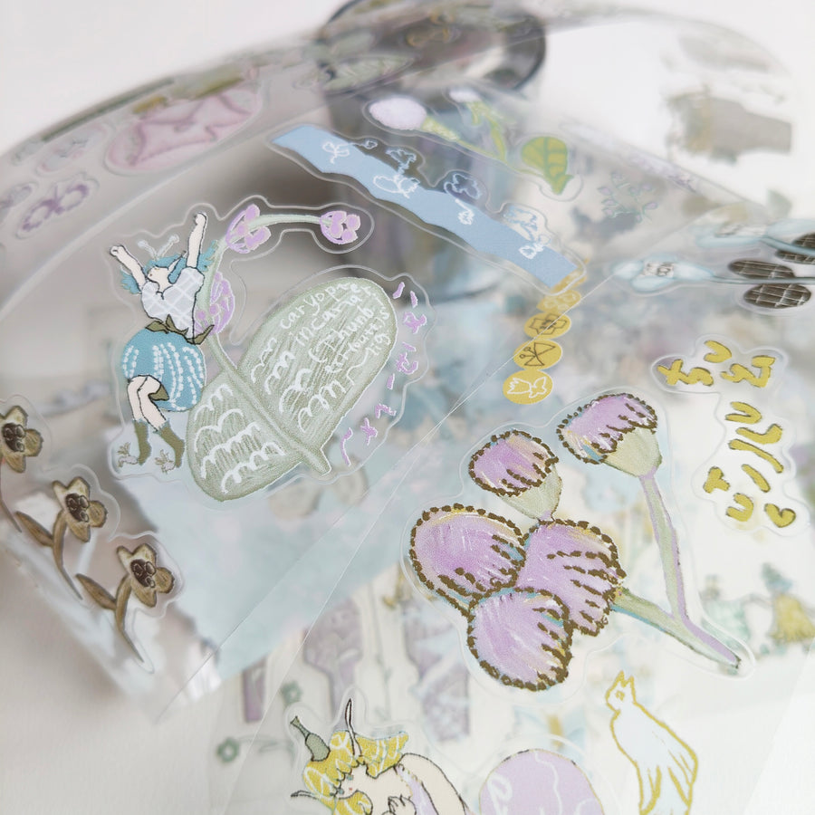 Misshoegg kiss cut pet tape-Field Flower Fairy