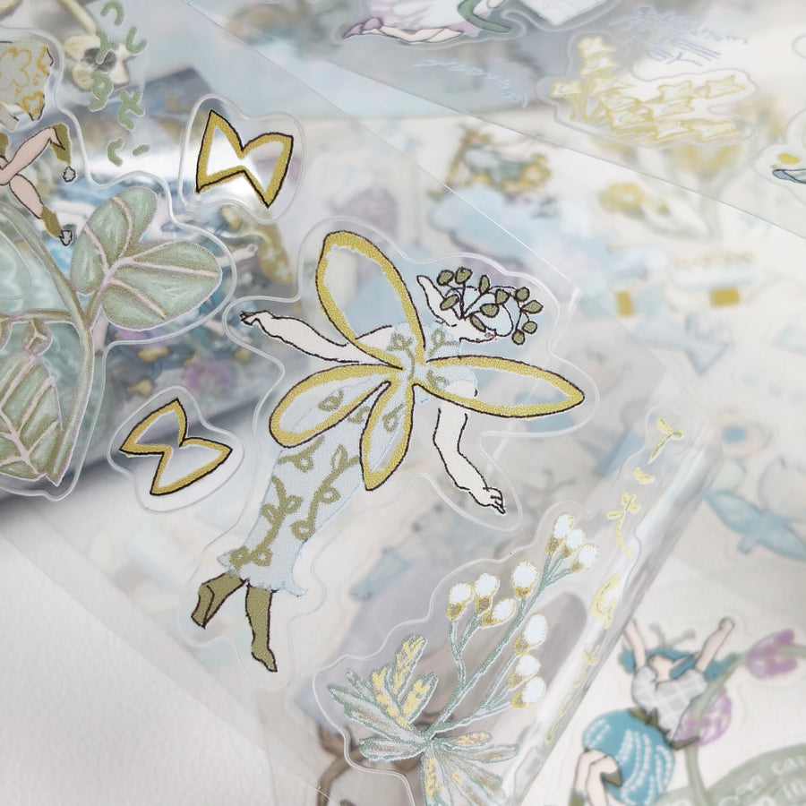 Misshoegg kiss cut pet tape-Field Flower Fairy
