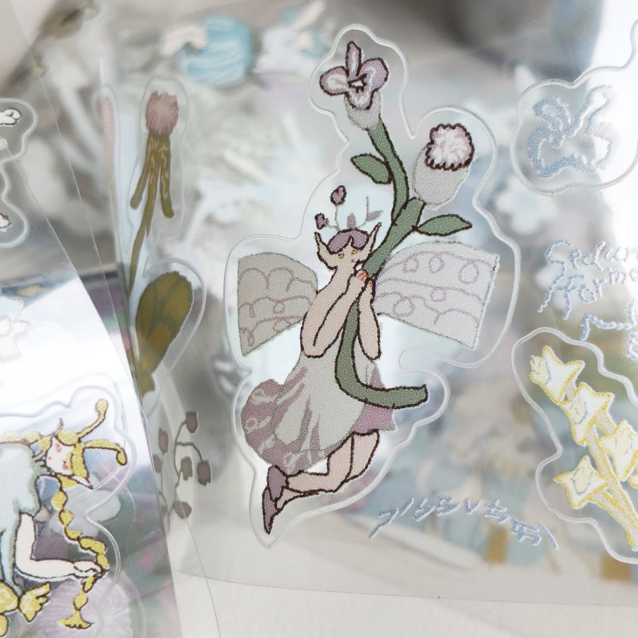 Misshoegg kiss cut pet tape-Field Flower Fairy