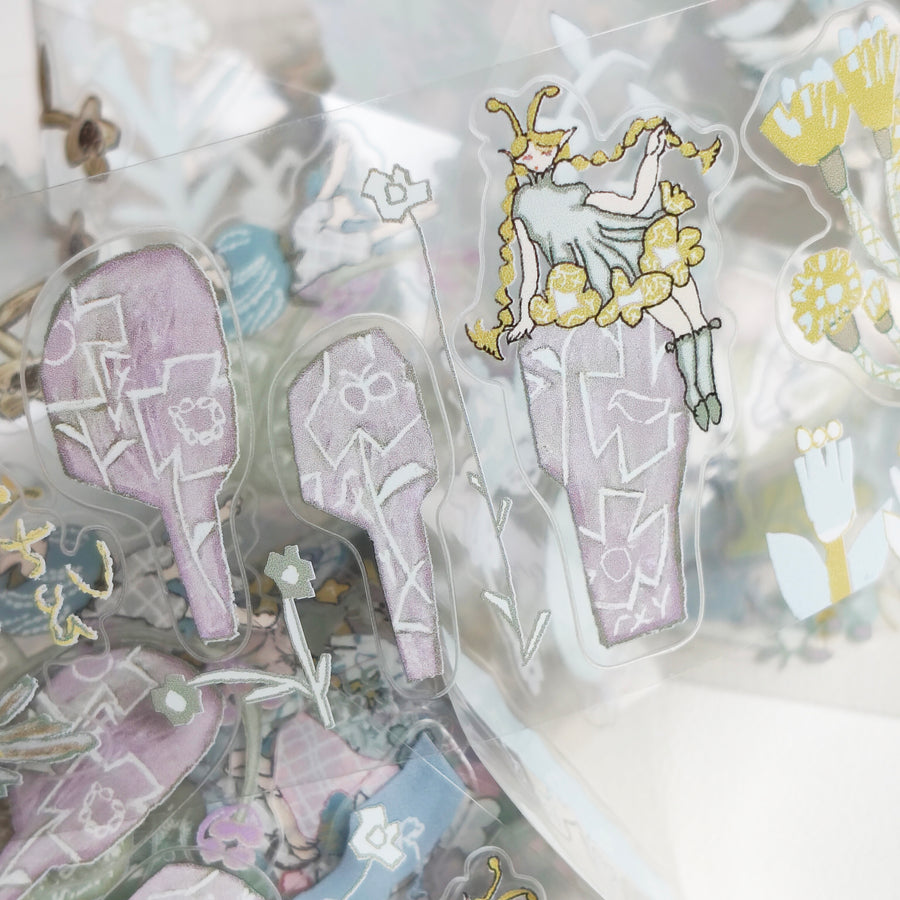 Misshoegg kiss cut pet tape-Field Flower Fairy