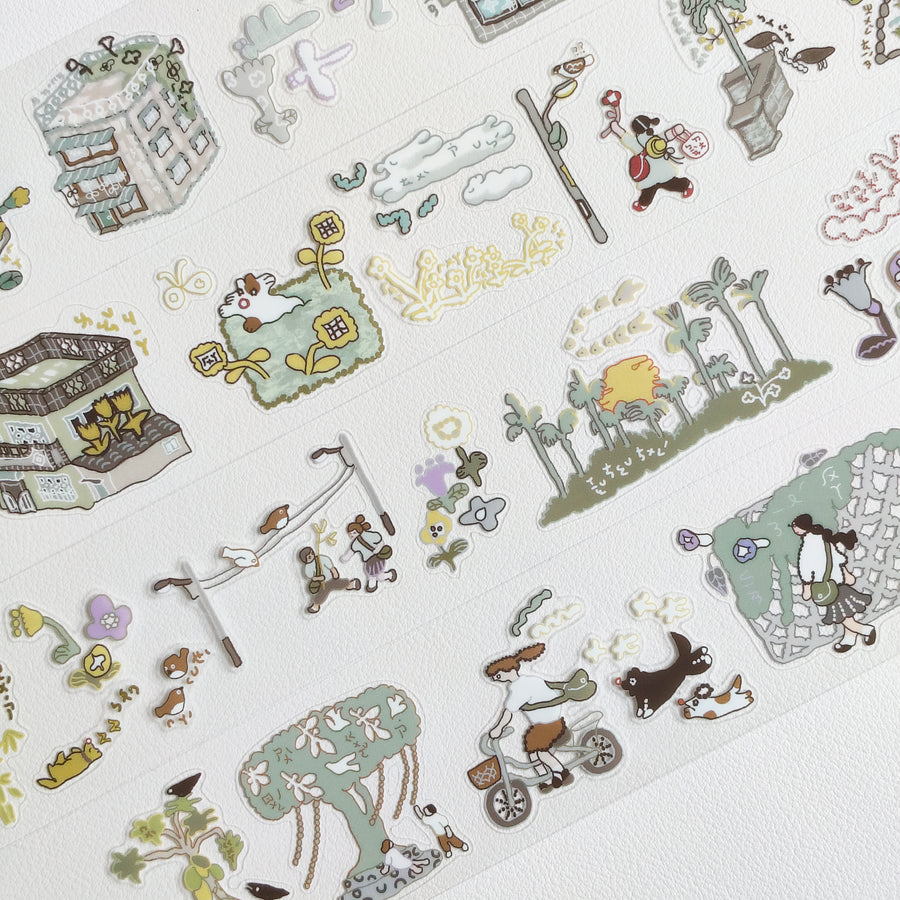 Misshoegg kiss cut pet tape - country road