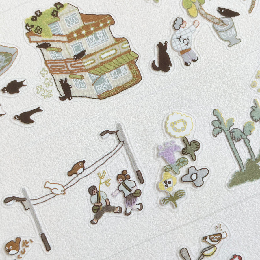 Misshoegg kiss cut pet tape - country road