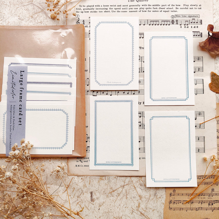 Oeda letterpress Large frame card set