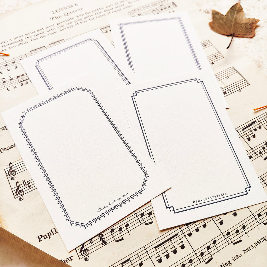 Oeda letterpress Large frame card set