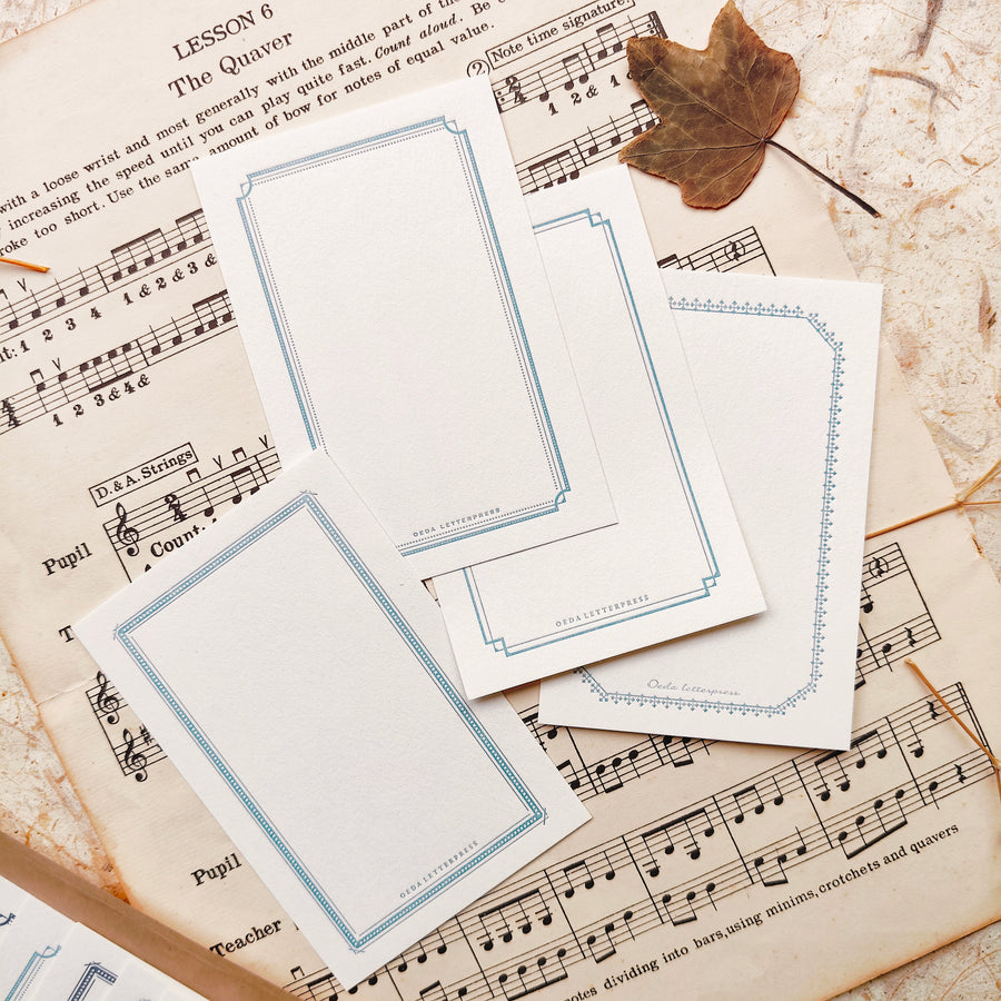Oeda letterpress Large frame card set