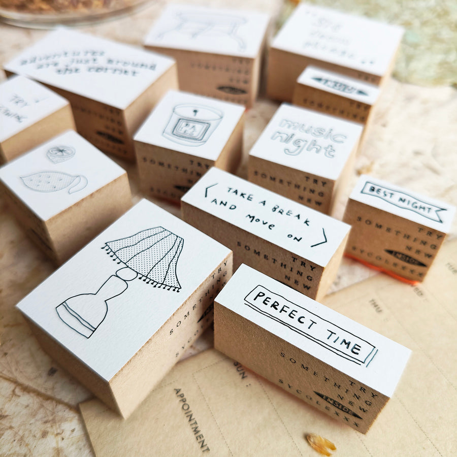 Sycolexxx Ugly Cats Rubble Stamp Set - Table Lamp (3 in 1 Set)