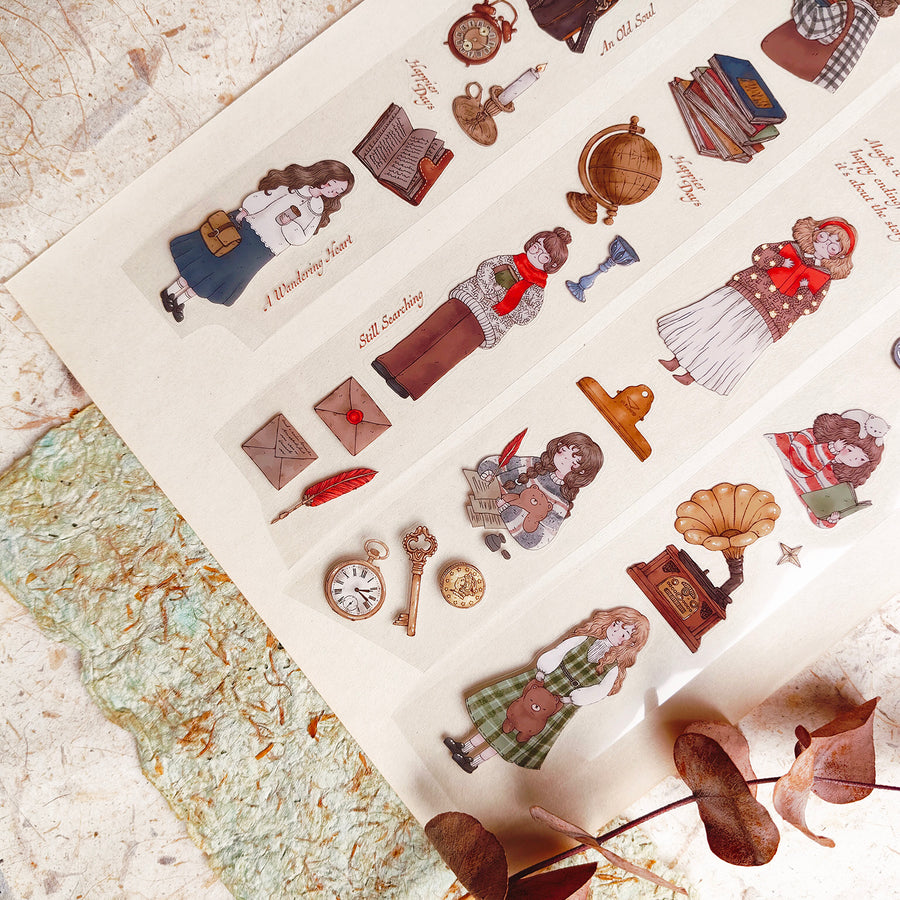 Shō Littlehappiness Kiss Cut PET Tape - A Vintage Dream