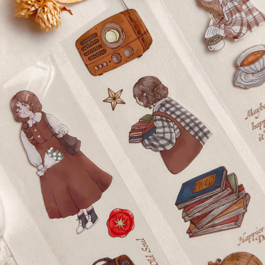 Shō Littlehappiness Kiss Cut PET Tape - A Vintage Dream