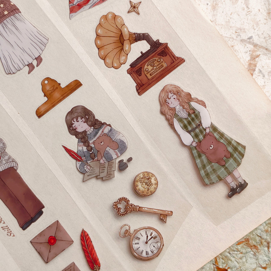 Shō Littlehappiness Kiss Cut PET Tape - A Vintage Dream