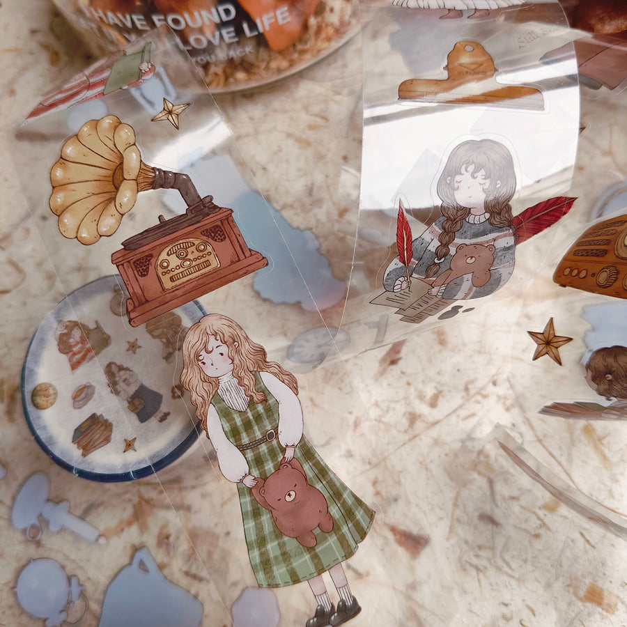 Shō Littlehappiness Kiss Cut PET Tape - A Vintage Dream