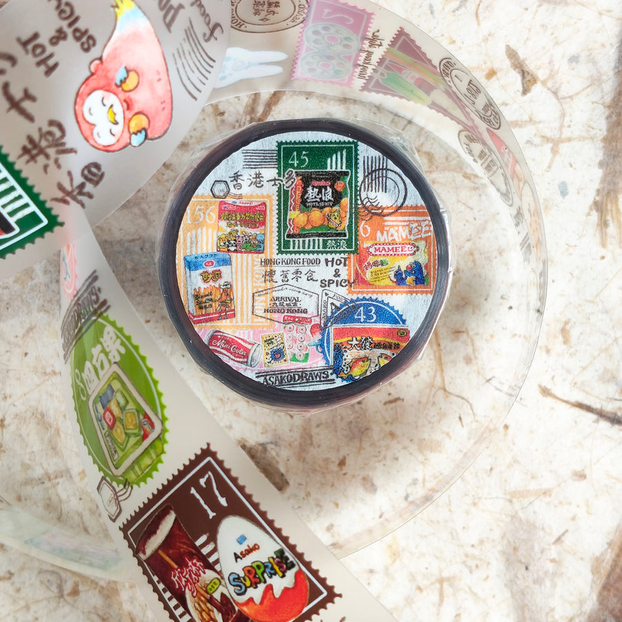 Asakodraws Hong Kong Snack Stamp Pet tape