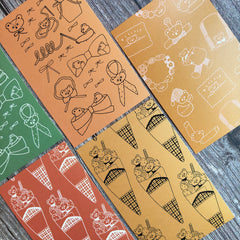 Shoichiro Tobimatsu Playful Bear Pattern Card Set