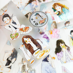 Ding Ding Girls Pre-cut PET Tape – No.57 | Foodie