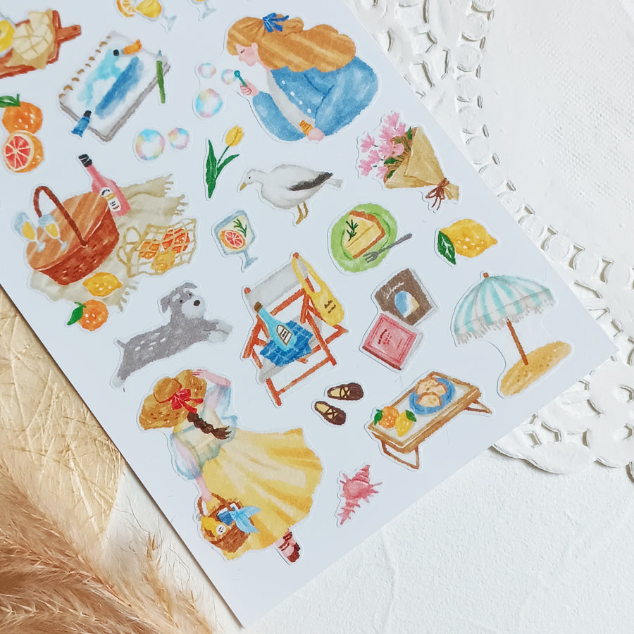 Mind Wave Lush Basket Sticker - Yellow