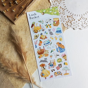 Mind Wave Lush Basket Sticker - Yellow