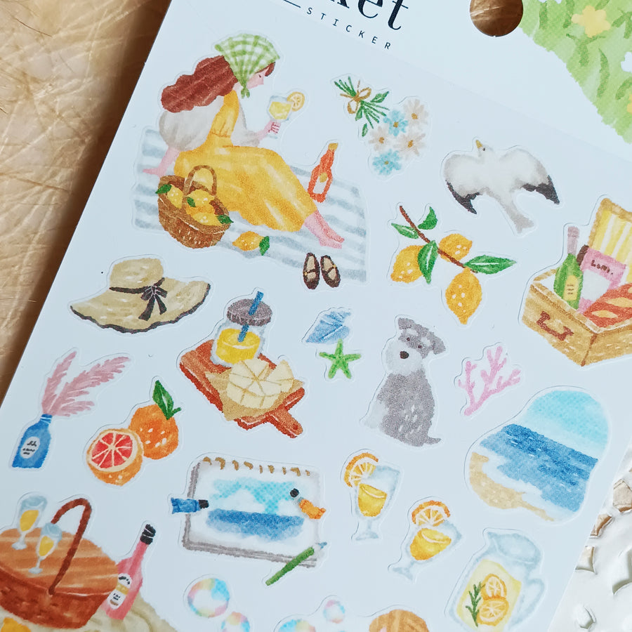 Mind Wave Lush Basket Sticker - Yellow