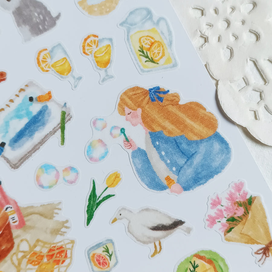 Mind Wave Lush Basket Sticker - Yellow