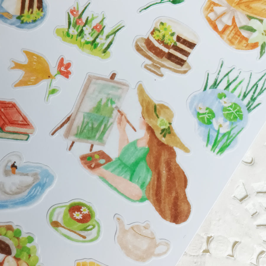 Mind Wave Lush Basket Sticker - Green