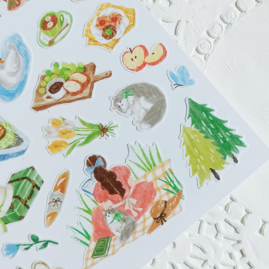 Mind Wave Lush Basket Sticker - Green