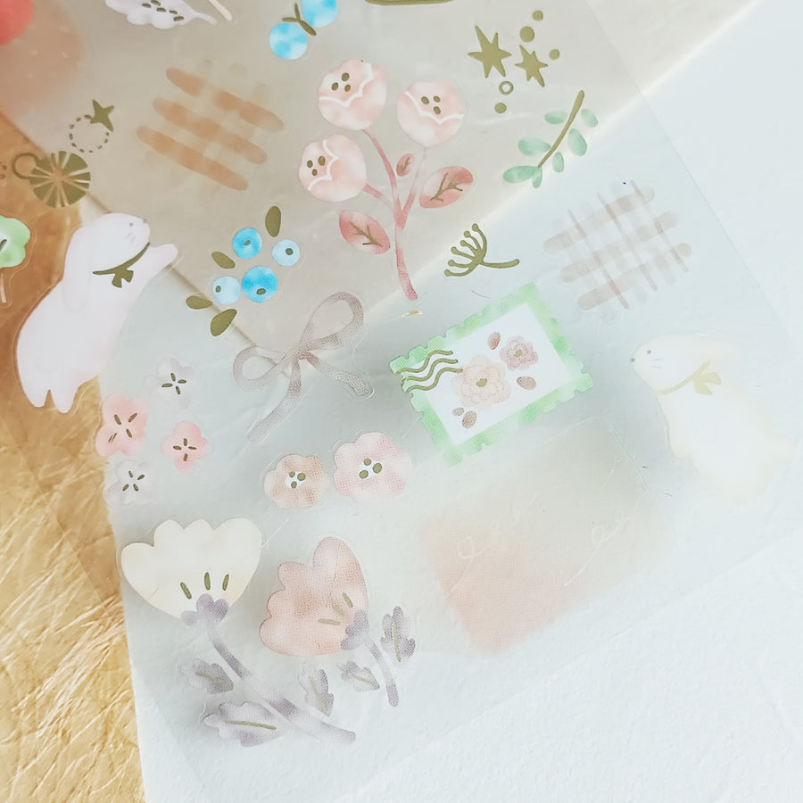 Mind Wave Dewdrop Gold Foil Sticker - Beige
