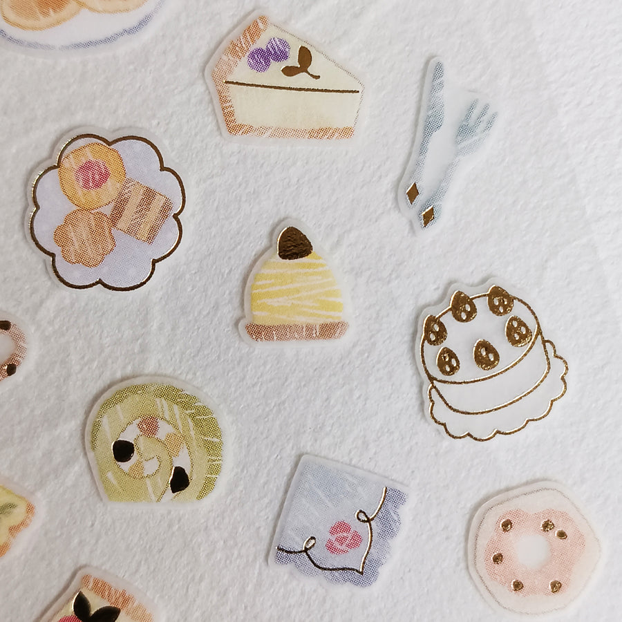 Mind Wave One's Daily Life Gold Foil Sticker - Pastry