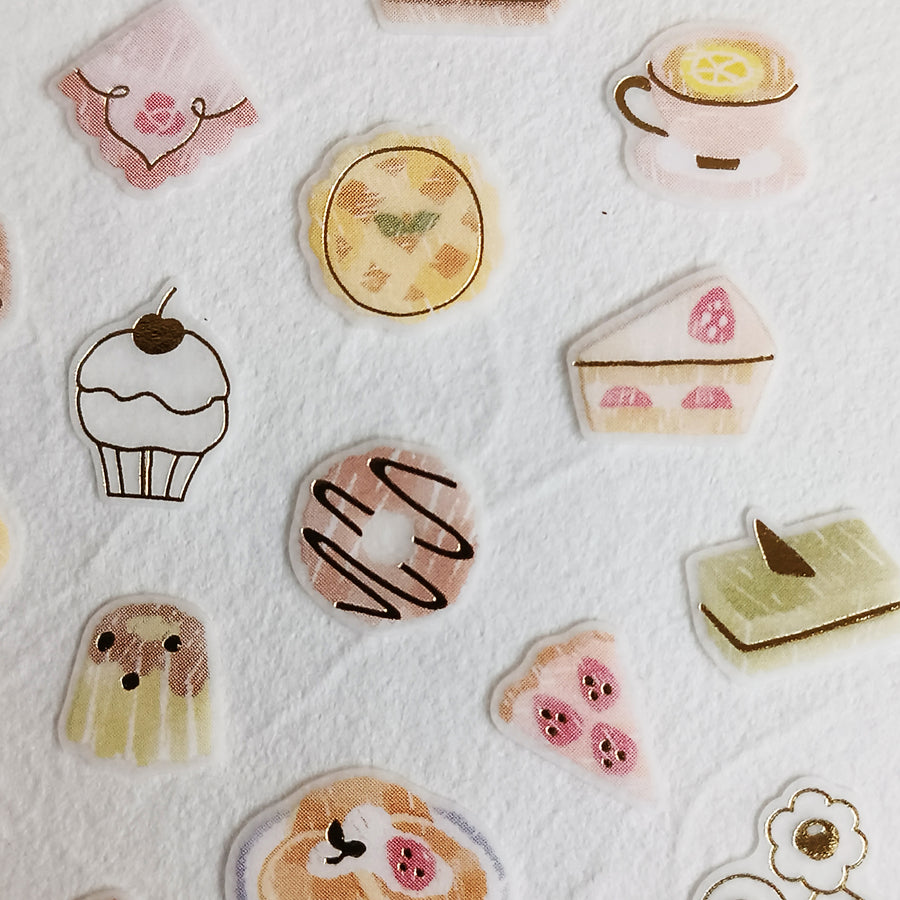 Mind Wave One's Daily Life Gold Foil Sticker - Pastry